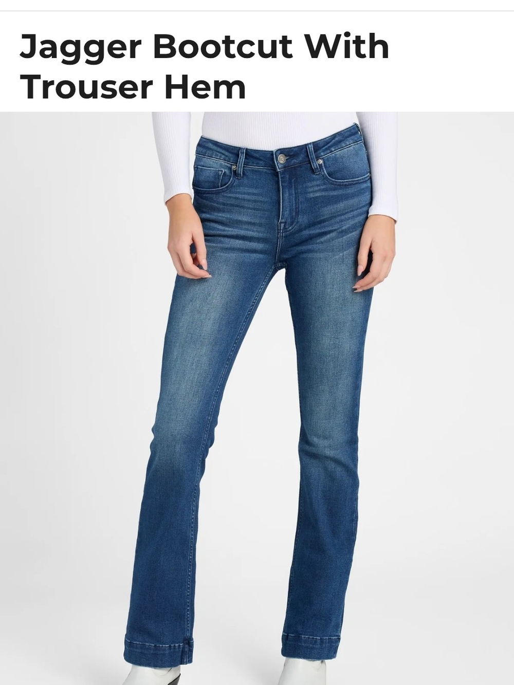 Vigoss Women's Jagger Blue Bootcut Jeans Mid Rise